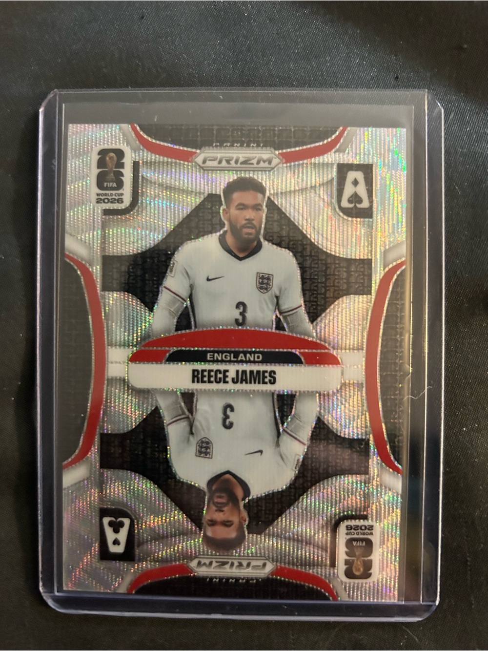 Panini Prizm Card - Silver & Red England Reece James